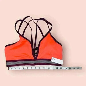 VS Sport Coral Pink Strappy Sports Bra Removable Pads
